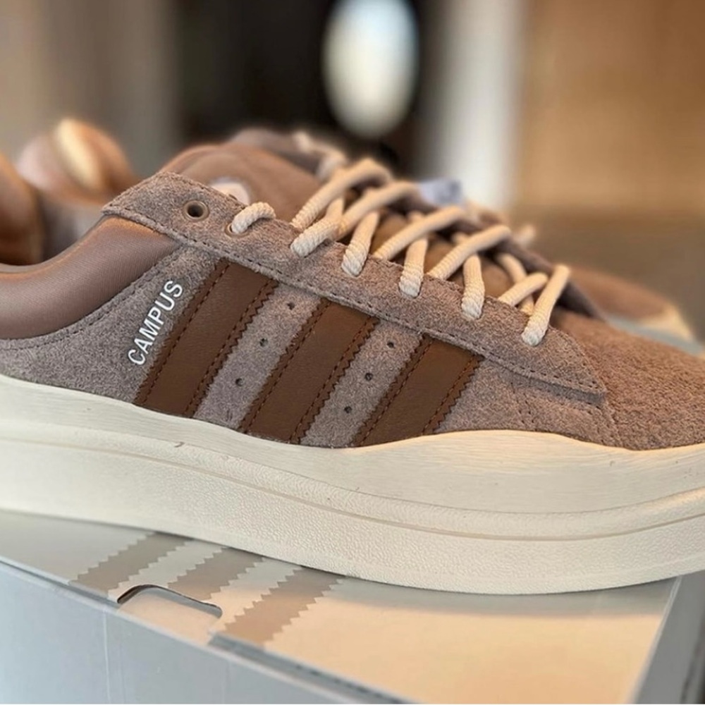 Adidas Campus Sneakers in Tan and White